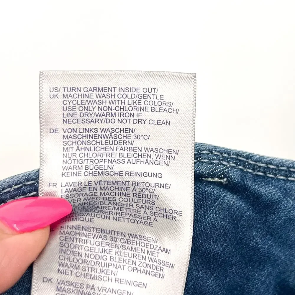 NYDJ Womens Cool Embrace Major Wide Leg Capri Jeans Size 8L Compass Blue NWT_13